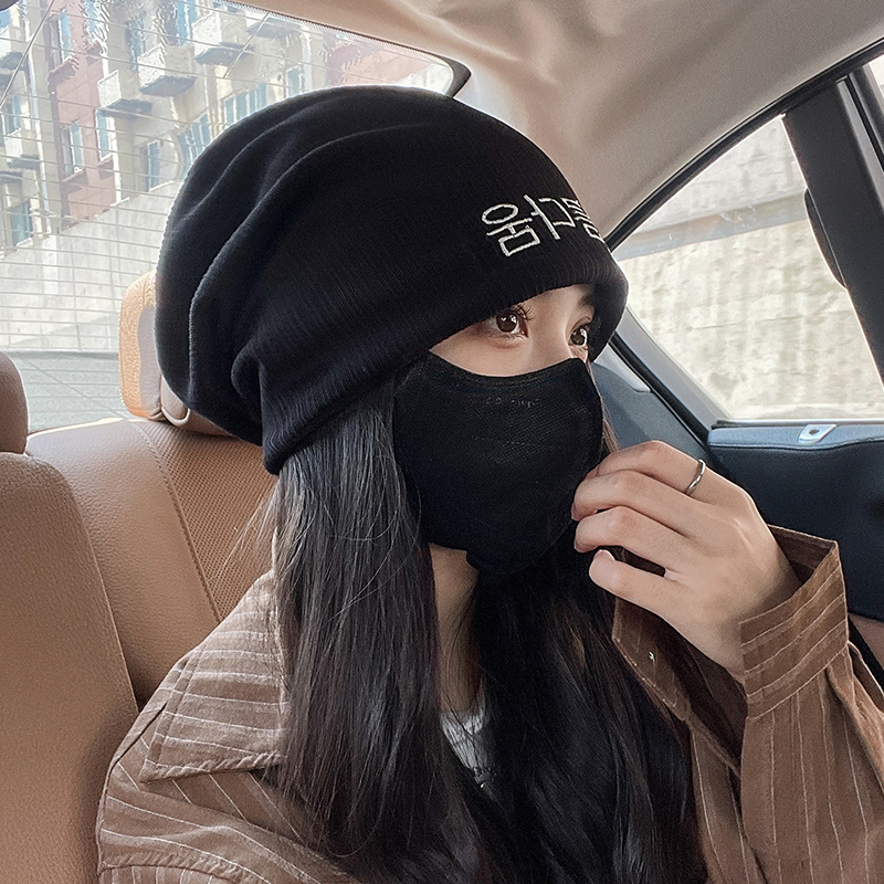 网红春秋堆堆帽夏季帽子女月子帽产妇产后夏天针织毛线包头帽薄款