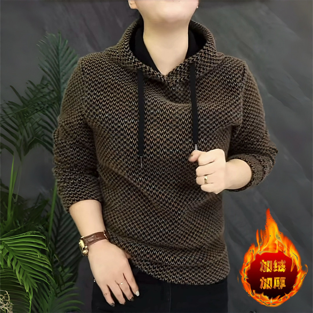 《加厚加绒》时尚连帽卫衣休闲修身帅气时尚简约轻奢高端百搭,男装,卫衣,淘宝优惠券,粉丝福利购,淘宝优惠卷