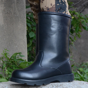 冬季加厚羊毛马靴黑色男士高帮马丁靴中筒户外棉靴加绒保暖蒙古靴