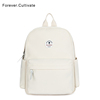 Forever纯色双肩包女简约书包初中生女大学生通勤轻便小众背包男