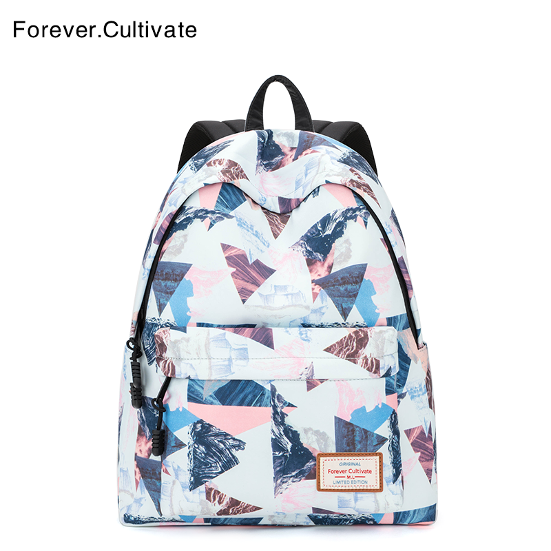 Forever cultivateÊé°üŮѧÉúº«°æ У԰³õÖÐÉú±³°üÓ¡»¨Ë«¼ç°üÅ®
