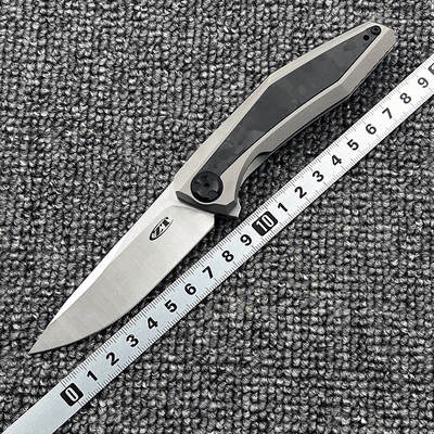 零误差 ZT0470碳纤维折刀户外野营狩猎战术防身高硬度口袋工具刀