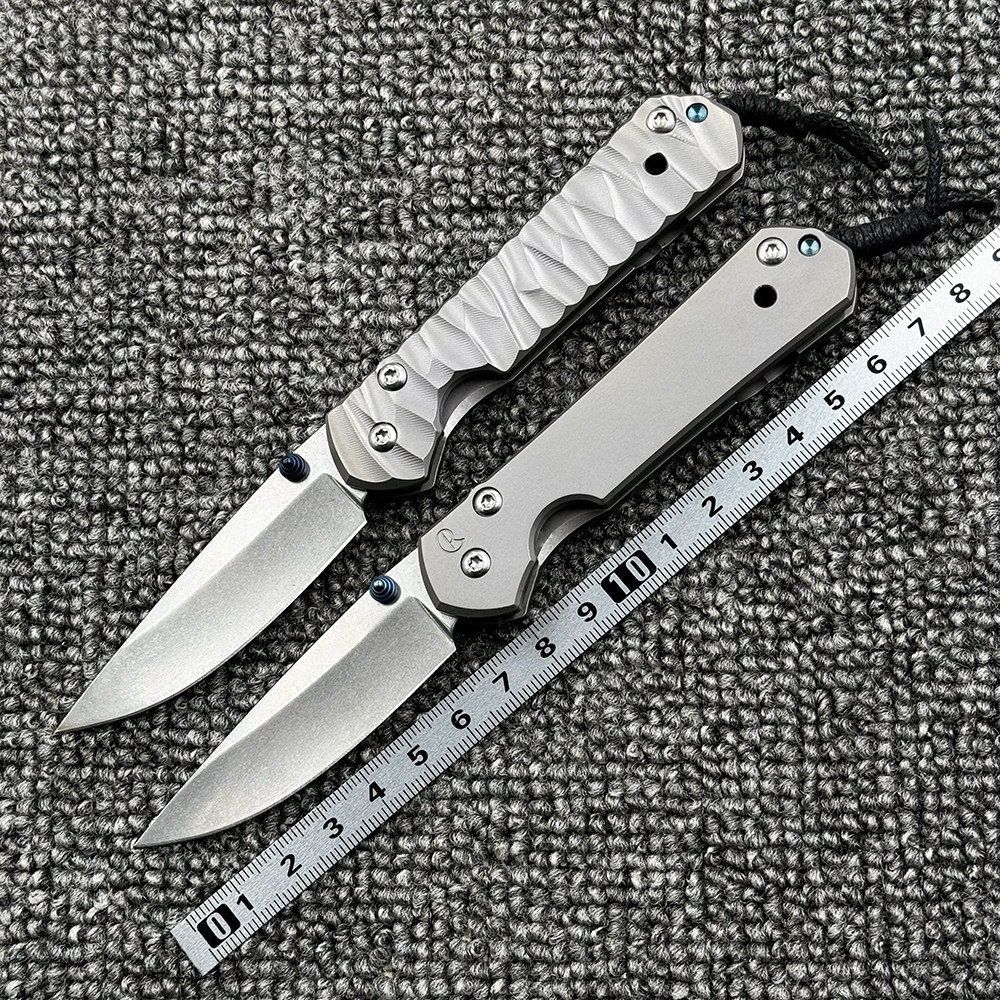 克里斯夫里小沙钛合金柄折刀户外野营狩猎口袋EDC工具刀