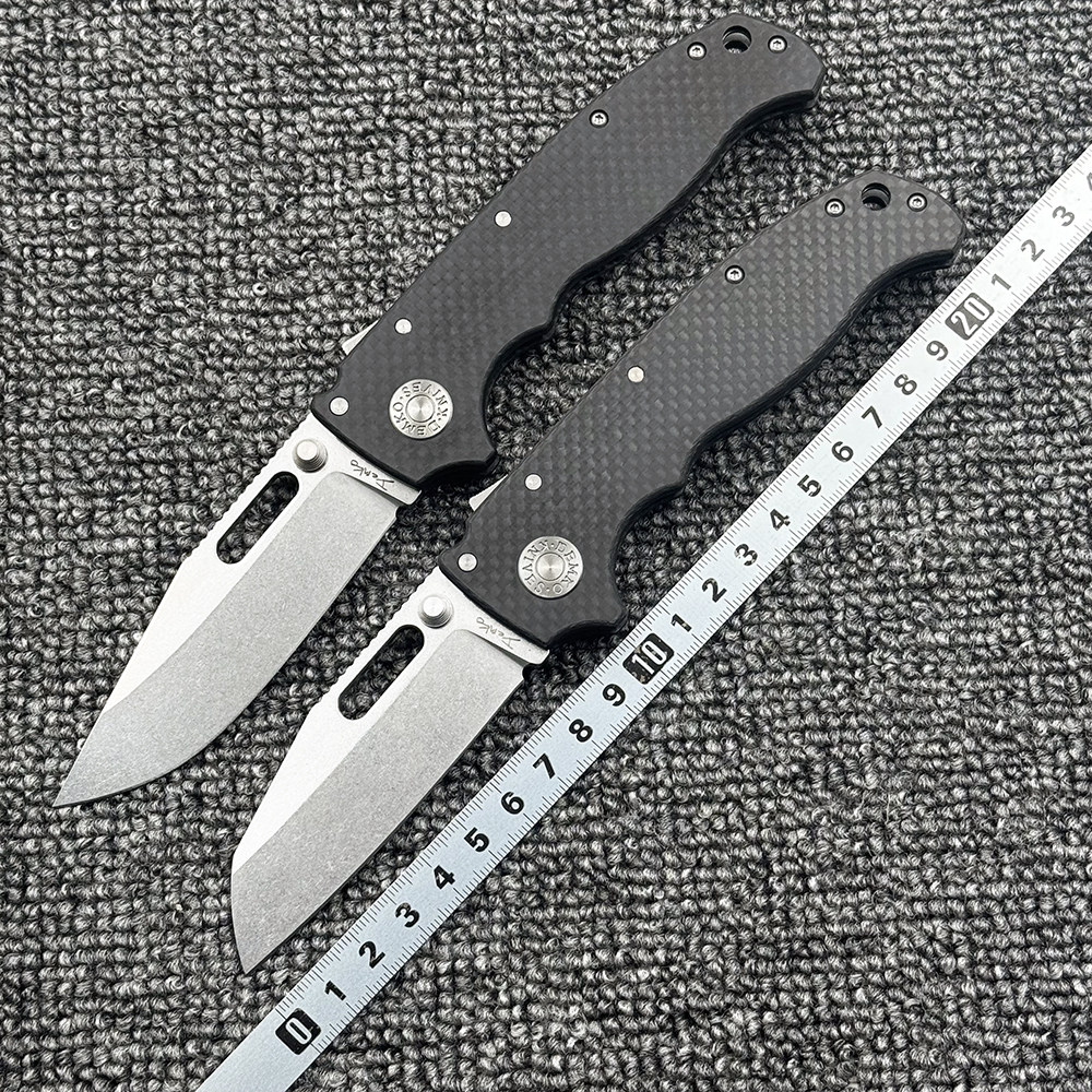冷钢大号鲨鱼ad20碳纤维陶瓷轴承折刀户外野营狩猎防身EDC工具刀