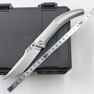 SMKW钛合金柄折刀户外野营狩猎战术防身高硬度口袋EDC工具刀