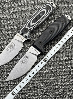 ESEE-3Rowen小直刀高硬度厨房家用户外露营多功能便携式工具刀