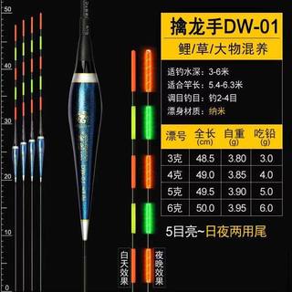 超短日夜两用醒目变色鱼漂春钓冰钓水皮草洞浅水漂咬钩变色鲫鱼漂