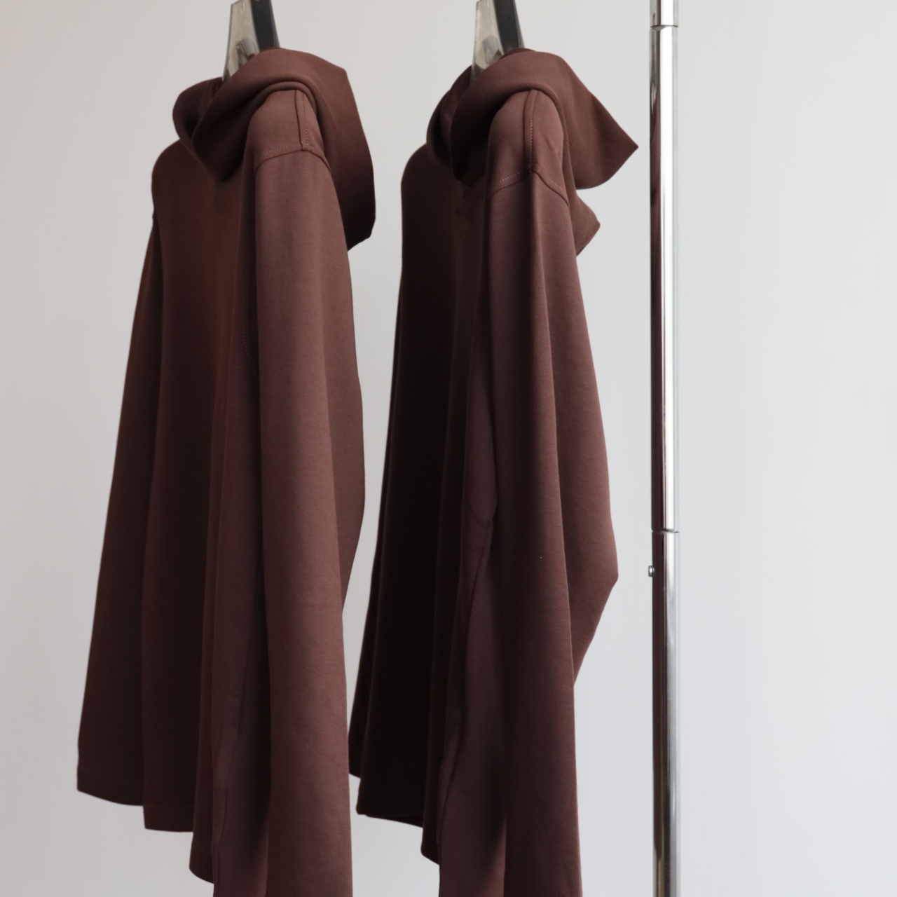 25秋季新款 可可棕 丝光宽松连帽卫衣 WY936