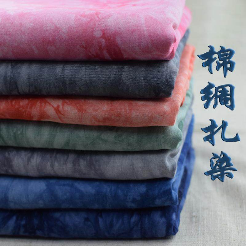 diy夏季服装面料扎染裙子人造棉图片