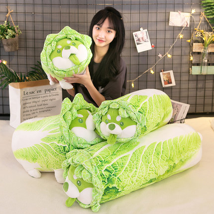 可爱蔬菜精灵菜狗玩偶毛绒玩具白菜狗公仔娃娃抱枕男女生日礼物