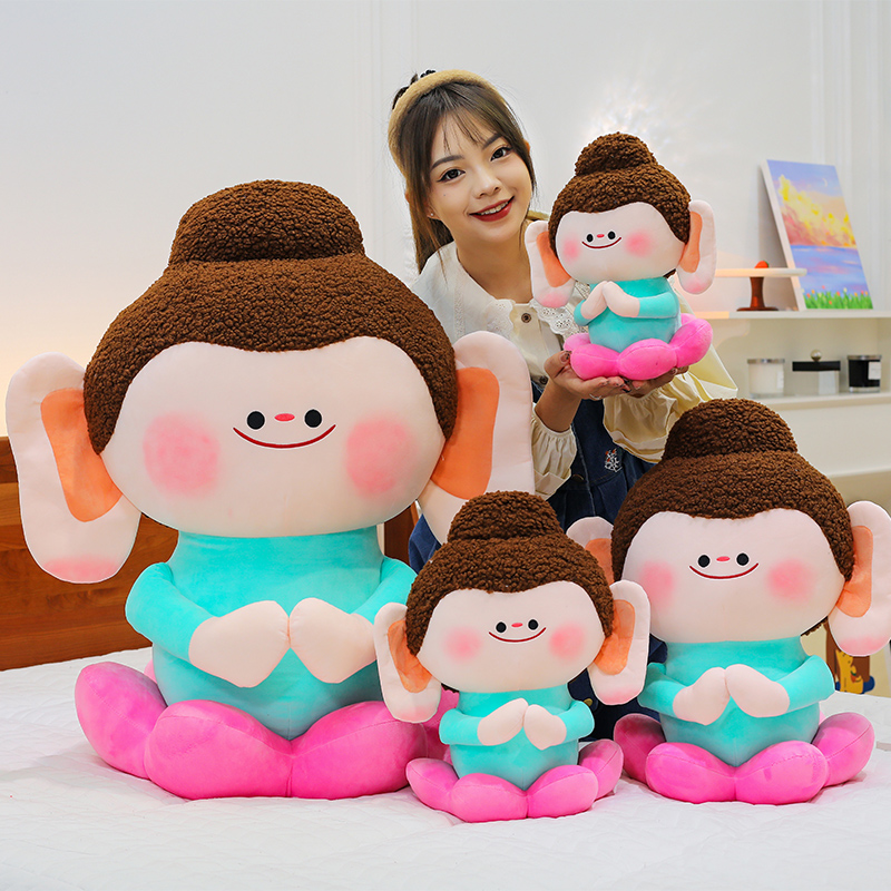 2024新款毛绒玩具莲花佛小伴玩偶布娃娃抱睡公仔女孩送女生日礼物