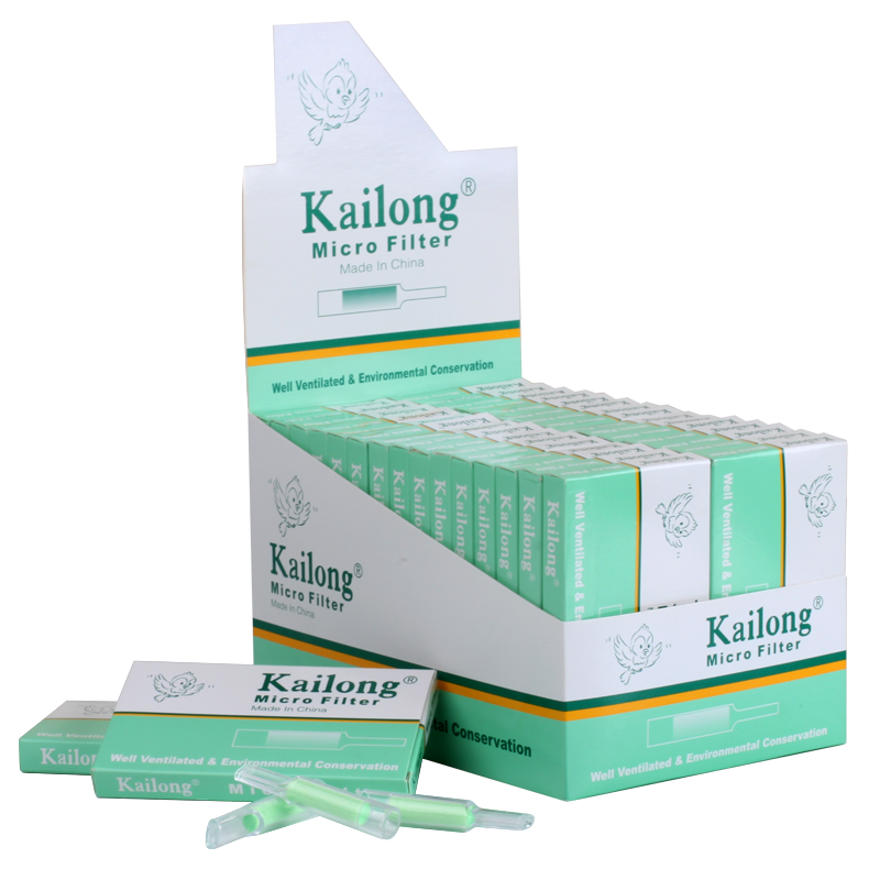 Kailong绿小鸟烟嘴抛弃型一次性烟嘴包邮长酵素棉过滤棉300支男士
