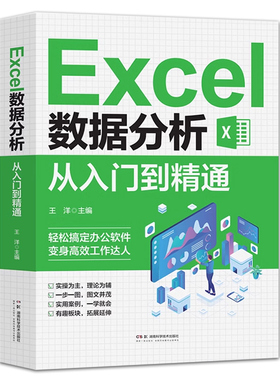 excel数据分析从入门到精通 excel办公软件入门到精通excel函数公式大全表格制作excell数据处理分析教材计算机电脑书籍