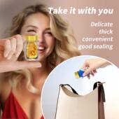 迷你玻璃刻度药瓶30ml多色螺旋盖透明玻璃 样品瓶 防漏小药瓶液体