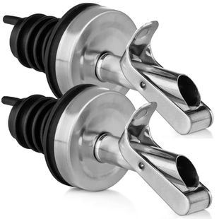 自动开合不锈钢倒油嘴头油壶厨房倒油器油嘴瓶盖子玻璃油瓶不挂油