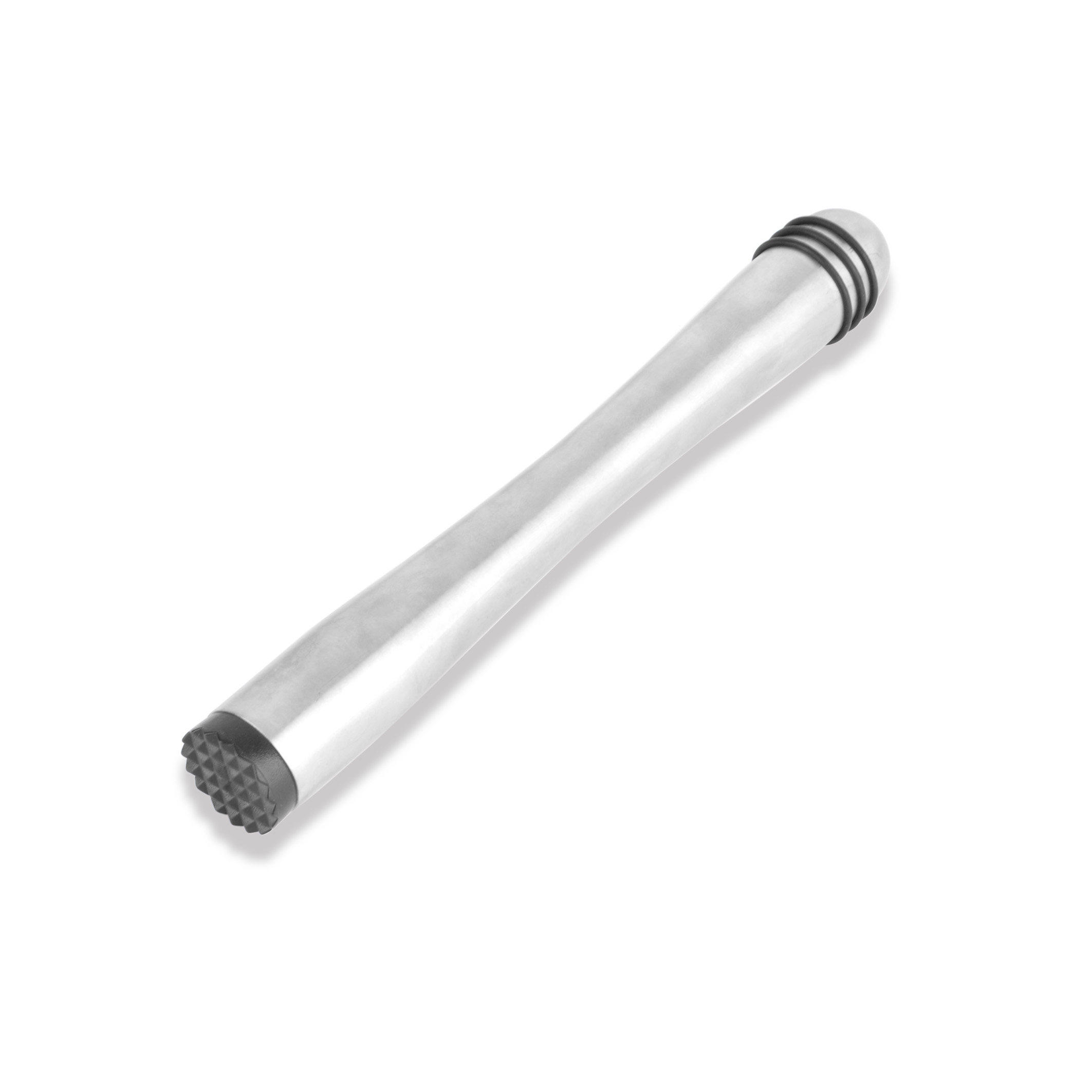 日式带胶圈不锈钢捣棒压碎棒吧台调酒工具挤柠檬棒碾碎棒压碎棍