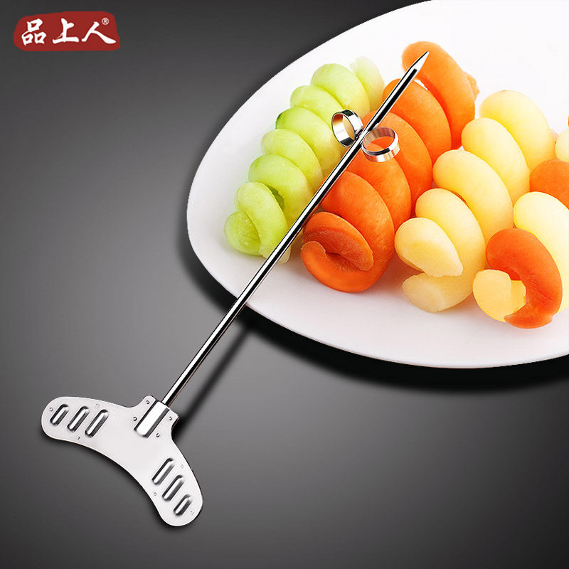 不锈钢麻花刀螺卷器黄瓜胡萝卜土豆螺旋刀雕刻刀果蔬切菜器