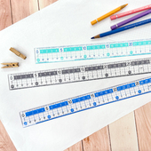 SEASON台湾四季 大字尺30公分直尺加大字体双边都可测量学生文具用品