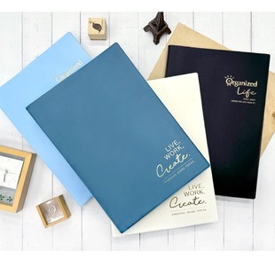 SEASON台湾四季 记事本 皮革13K橫線空白方格厚笔记B5商务办公软面线装