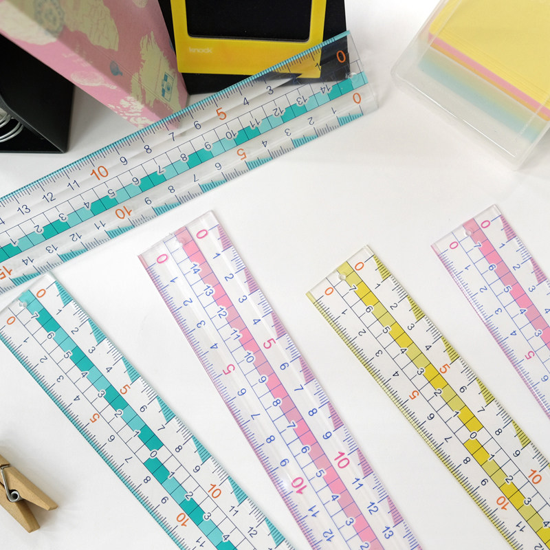 SEASON台湾四季30公分双向尺文具直尺公厘山形刻度