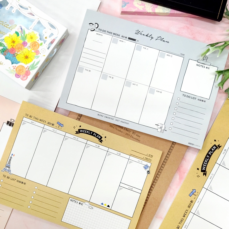 season自填周计划纸记事计划本