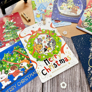 SEASON台湾四季 圣诞卡25K圣诞节新年祝福礼物贺卡卡片 西式