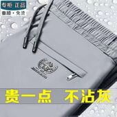 潮流宽松薄款 子休闲裤 透气夏季 商务运动裤 弹力 冰丝长裤 大码 黑色裤