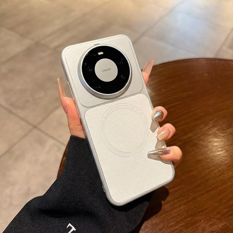 欧炫适用华为mate80promax手机壳新款mate70pro荔枝纹保护套防摔mate80磁吸70电镀皮质拼接pro情侣高级感外壳