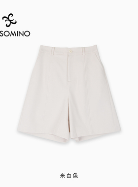 西装短裤7分裤女高腰休闲a字时尚休闲裤春夏Y682BD261+Y682BD262