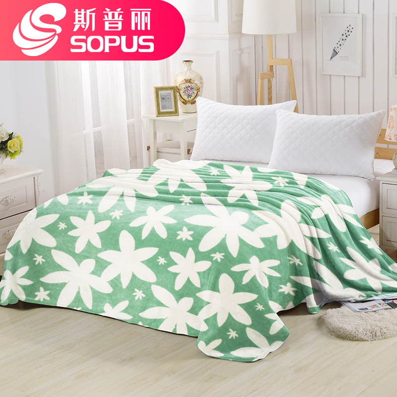 夏季珊瑚绒毛毯加厚法兰绒1.8m床单人薄款毛巾小被子午睡空调毯子