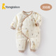 童泰婴儿连体衣秋冬夹棉加厚棉衣新生儿衣服纯棉初生宝宝哈衣爬服