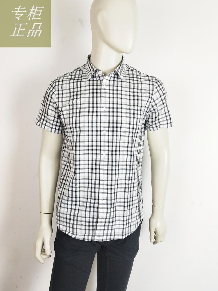 爱登堡男装正品夏装短袖衬衫69117122-10/17 特价