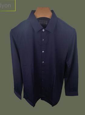 S231074011爱登堡男装正品2023年新款春装商务休闲针织长袖衬衫