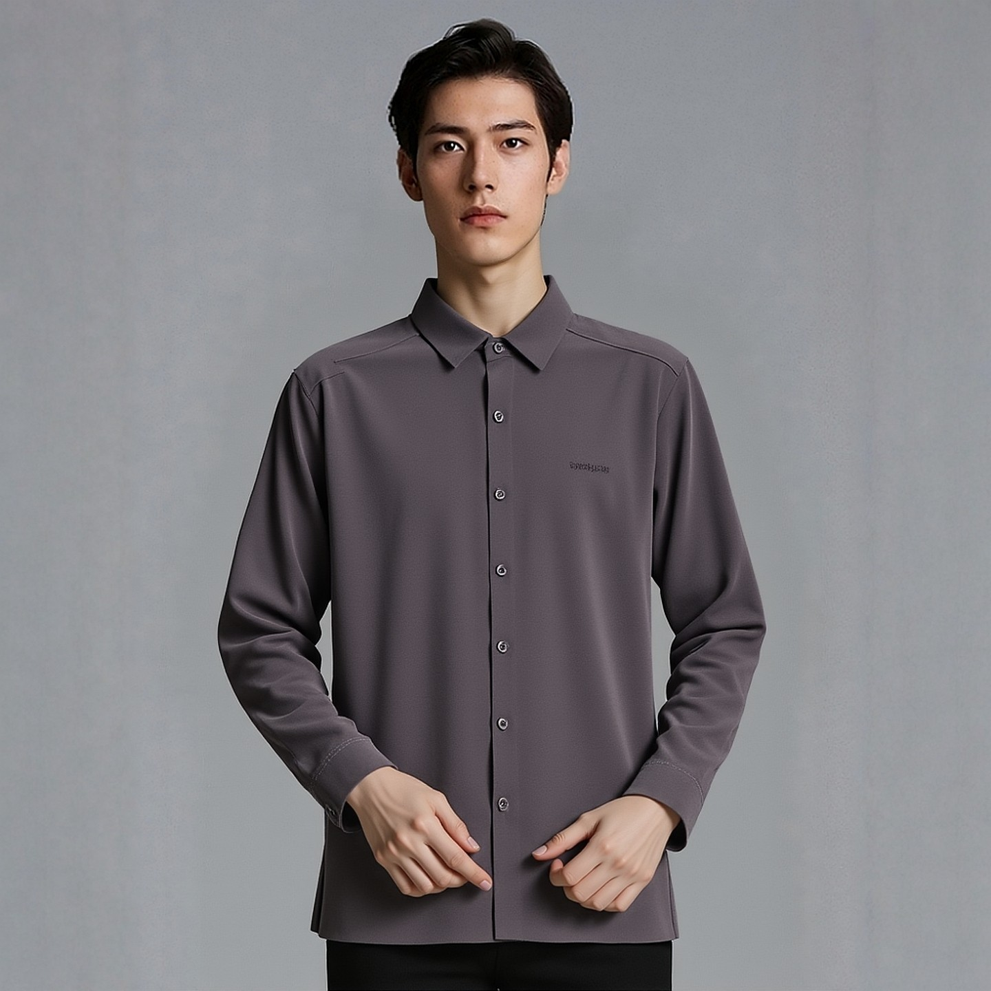 S261074312爱登堡男装正品新款春装商务休闲针织长袖衬衫