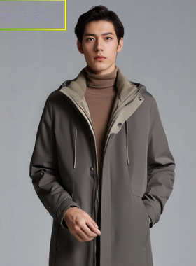 S244027F00爱登堡男装2024年秋冬新款白鸭绒休闲服羽绒服外套