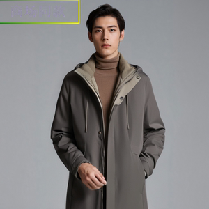 S244027F00爱登堡男装2024年秋冬新款白鸭绒休闲服羽绒服外套