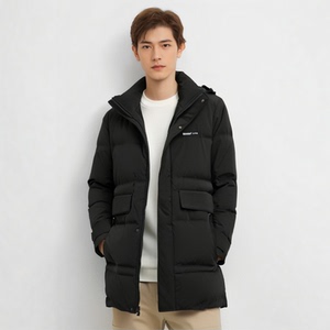 S244026535爱登堡男装2024年秋冬新款白鸭绒休闲服羽绒服毛皮服