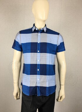 爱登堡男装正品夏装短袖衬衫37117383-17 特价