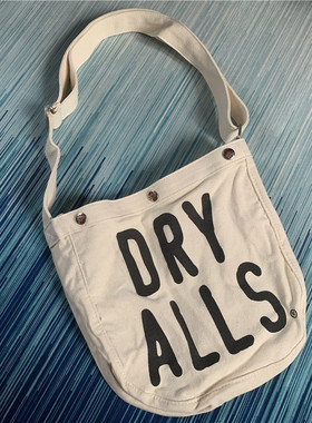 HUMAN 工装风双面印花NIGO男女情侣斜挎帆布托特包 不撞款！