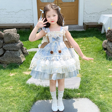 女童连衣裙夏装2025新款洋气儿童洛丽塔公主裙女孩夏季蓬蓬纱裙子