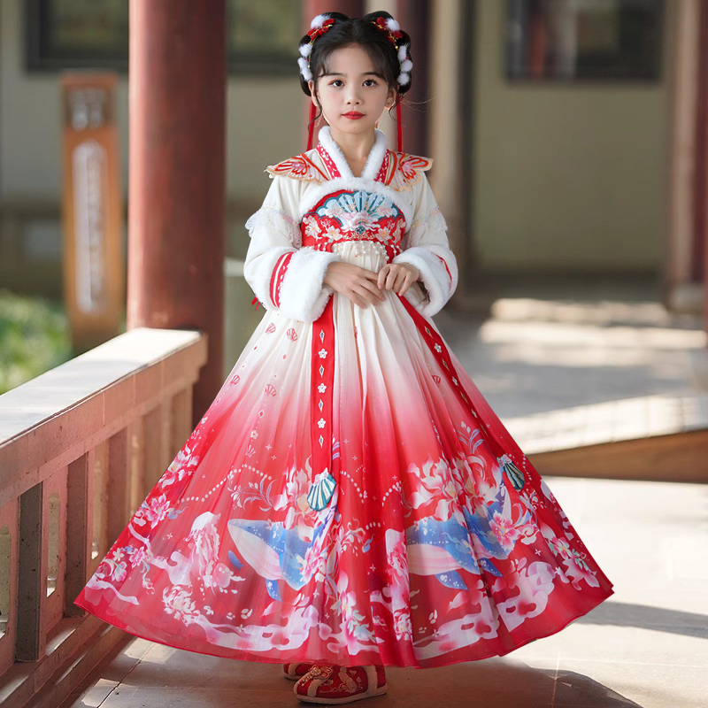 加绒女童冬季国风唐装汉服