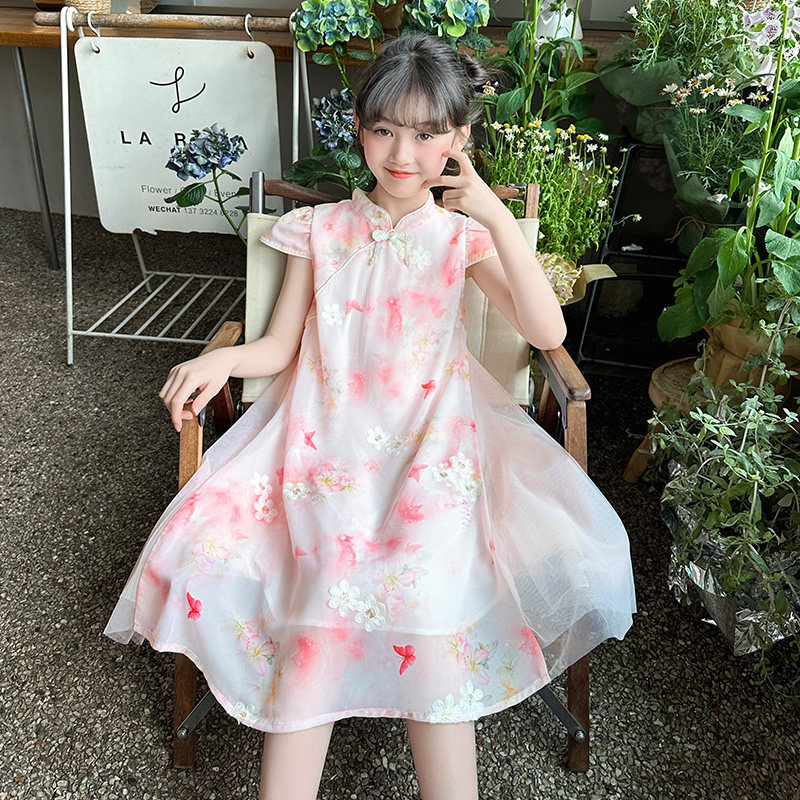 女童旗袍裙夏季2026新款儿童装国风汉服连衣裙夏天女孩洋气公主裙