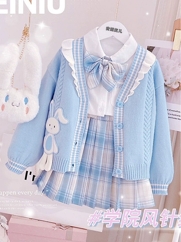 Детский комплект, осенняя юбка, детская одежда, в западном стиле