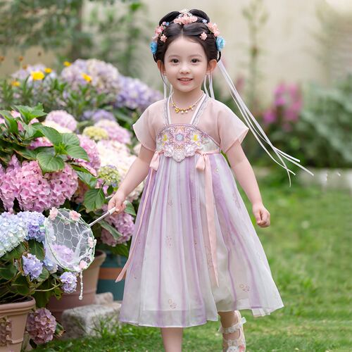 女童汉服国风连衣裙2026新款古风超仙儿童日常可穿古装唐装夏装