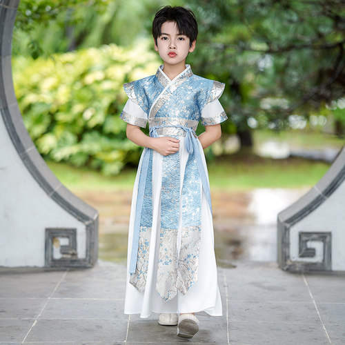 国风短袖汉服男童夏季