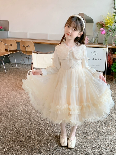 Платье, осенний детский наряд маленькой принцессы, юбка, в западном стиле, подарок на день рождения, осеннее