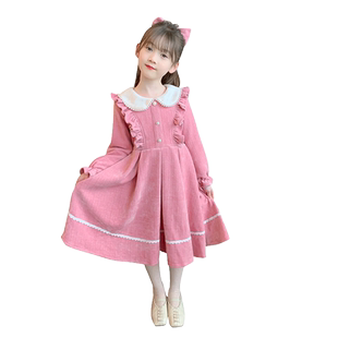 女童长袖连衣裙春装2026春秋新款儿童装公主裙女孩秋冬洋气裙子