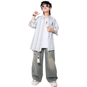 机器虎男女童嘻哈街舞衬衫爵士舞