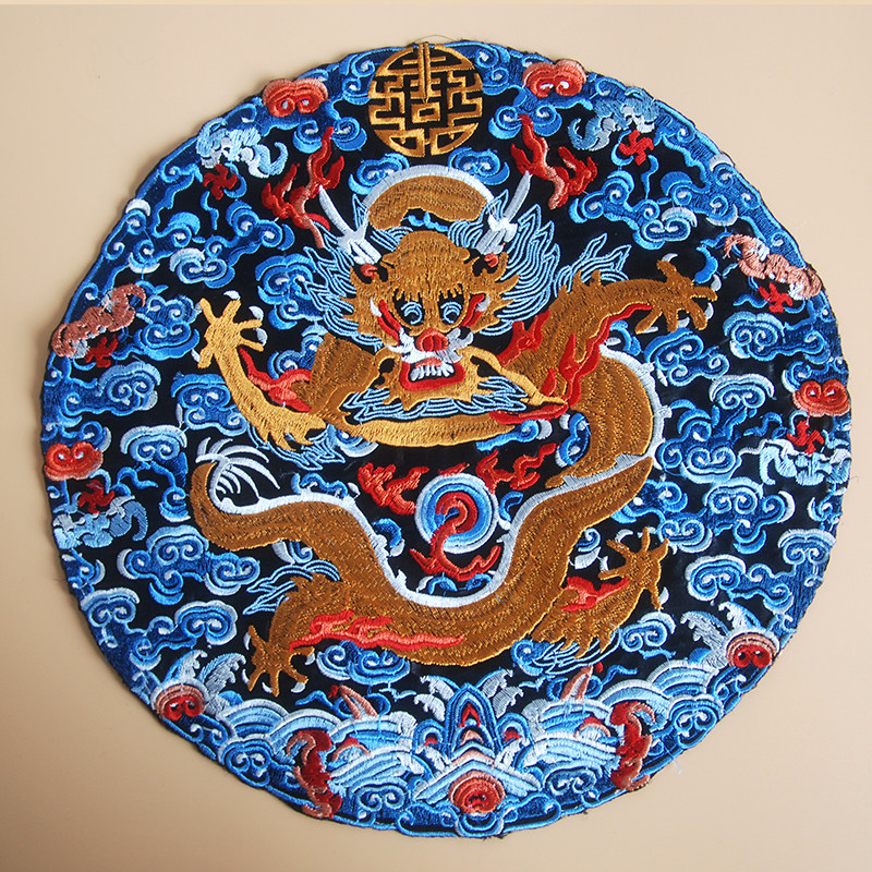 宋朝清朝龙图补子延禧同款布丁中国风官服刺绣绣花布