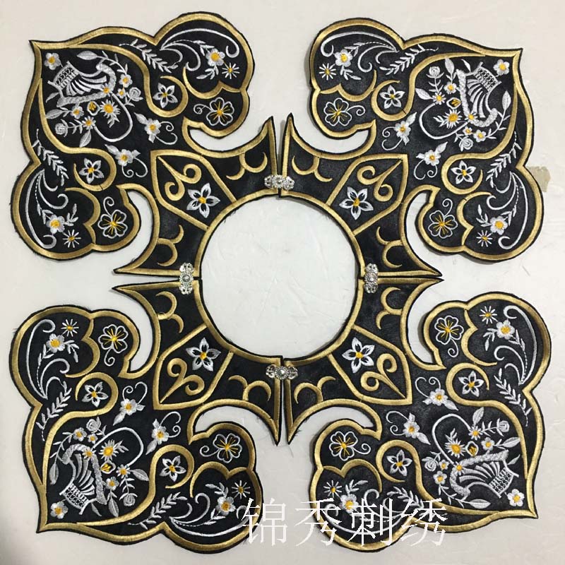 汉尚篮花正品原创汉服女搭配云肩刺绣日常云肩中国风